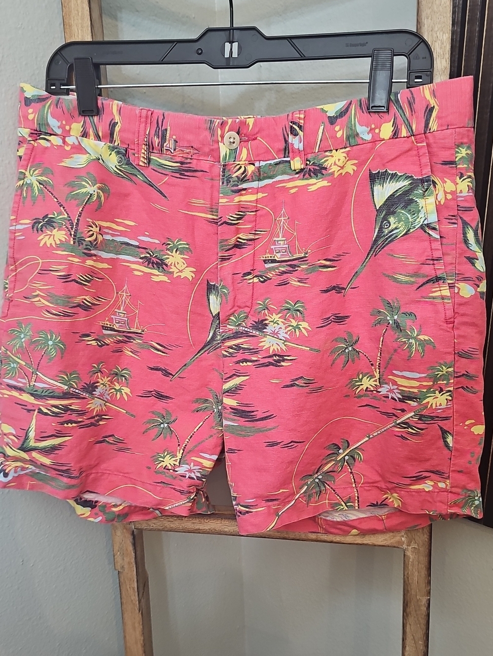 Polo by Ralph Lauren Coral Tropical Print Bermuda Shorts